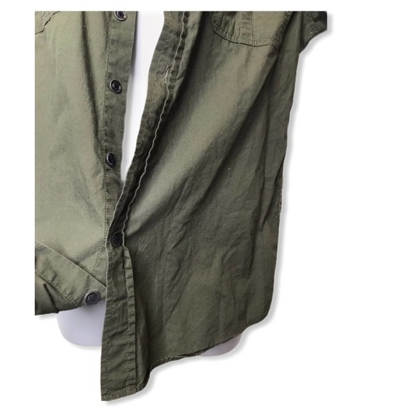Converse | Green Short Sleeve Button Down Shirt - Picture 6 of 13
